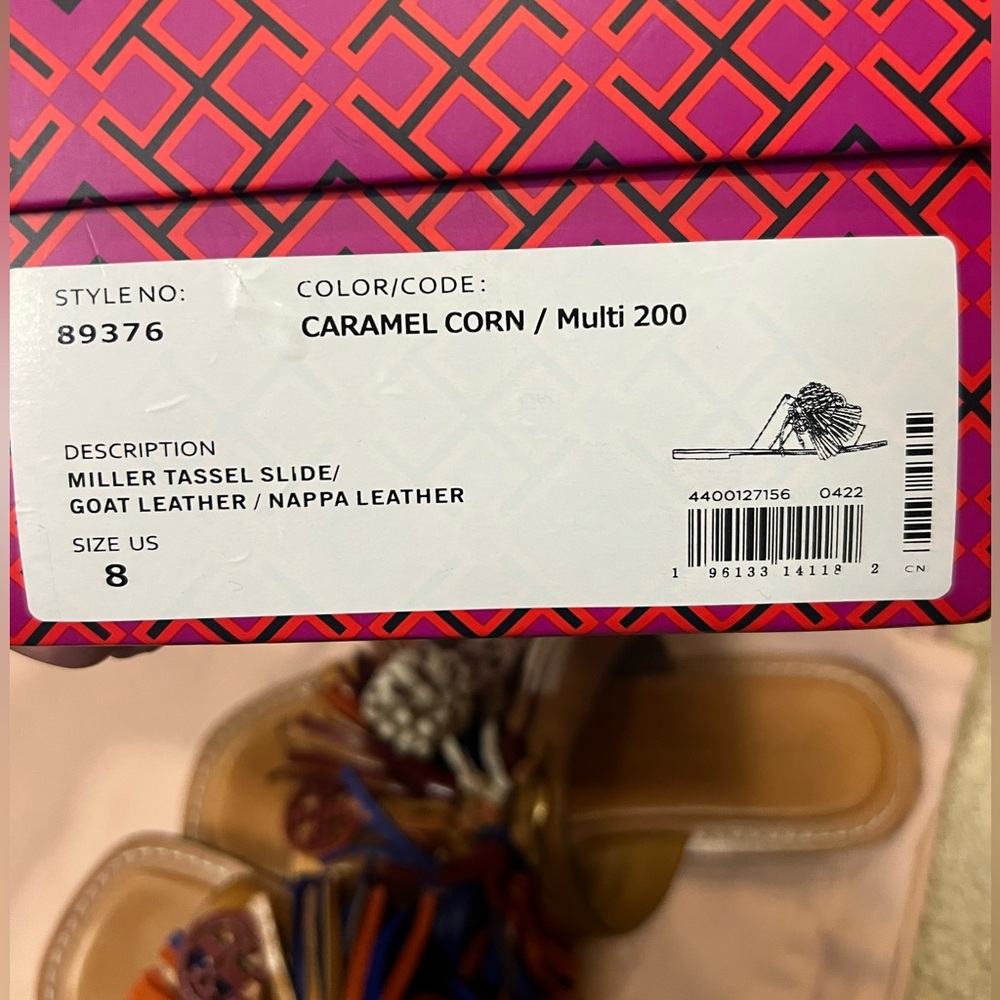 Tory Burch Miller tassel slide size 8 - Picture 3 of 5